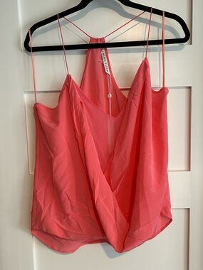 Trina Turk 100% silk Camisole Pink Top Size Large New